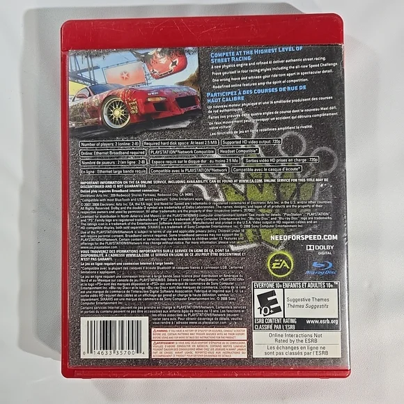 Sony PlayStation 3 Need for Speed ProStreet - Red Case - Picture 8 of 9